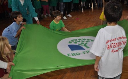 Дечињата со приредба за Зеленото знаме